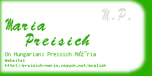 maria preisich business card